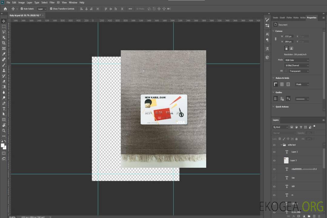 Afghanistan Nouvelle carte visa Kaboul Bank avant photolook template Afghanistan Nouvelle carte visa Kaboul Bank avant photolook template